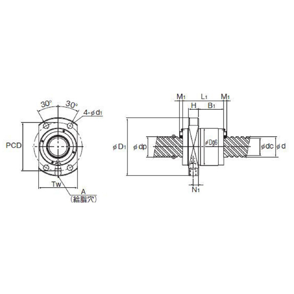 ＴＨＫ（株） ボールネジ ナット WTF ボールネジ　ナット WTF2550-2ZZ NUT