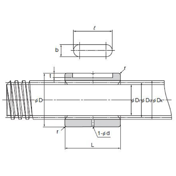 ＴＨＫ（株） スクリュー軸 CS スクリュー軸 CS22T+1000L