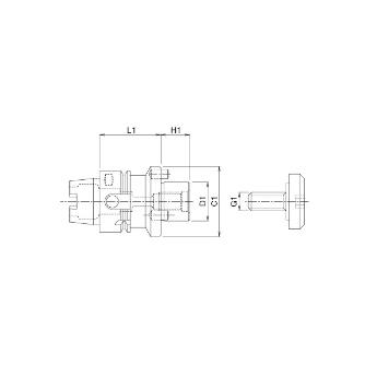 オーエスジー（株） WALTER F2038Cフロントピース用アーバ ミーリングアーバー HSK40A-FMOA25.4-49