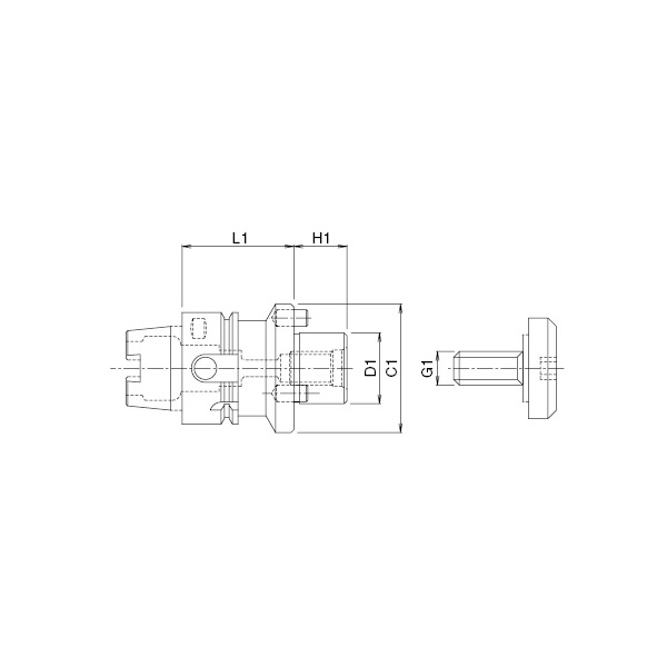 オーエスジー（株） WALTER F2038Cフロントピース用アーバ ミーリングアーバー HSK40A-FMOA25.4-49