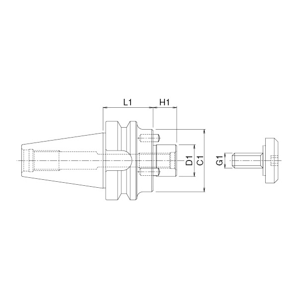 オーエスジー（株） WALTER F2038Cフロントピース用アーバ ミーリングアーバー BT40-FMOA25.4-40