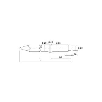 日本ニューマチック工業（株） コンクリートブレーカ用チゼル CB-15A用 チスチゼル　Ｌ６００ 15410140/CB-15A