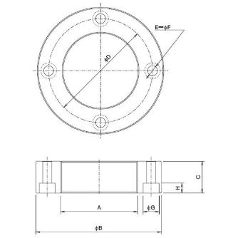 （株）大阪ジャッキ製作所 Eシリーズ用フランジ AF Ｅシリーズ用フランジ AF-5S