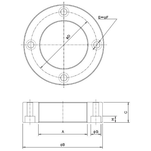 （株）大阪ジャッキ製作所 Eシリーズ用フランジ AF Ｅシリーズ用フランジ AF-5S