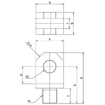 （株）大阪ジャッキ製作所 Eシリーズ用2山クレビス ECY Ｅシリーズ用２山クレビス ECY-10HH