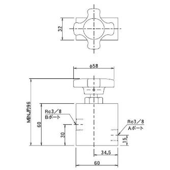 （株）大阪ジャッキ製作所 チェック付ストップバルブ OCSV チェック付ストップバルブ OCSV-4B