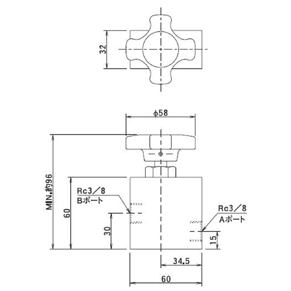 （株）大阪ジャッキ製作所 チェック付ストップバルブ OCSV チェック付ストップバルブ OCSV-4B