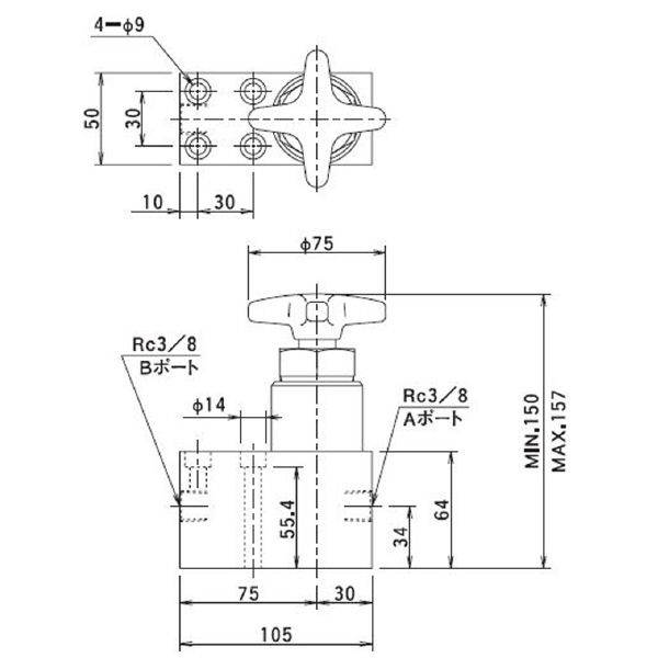 （株）大阪ジャッキ製作所 チェック付ストップバルブ OCSV チェック付ストップバルブ OCSV-9B