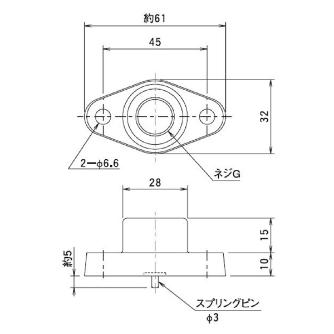 （株）大阪ジャッキ製作所 コバン形ゲージスタンド KGS コバン形ゲージスタンド KGS-N