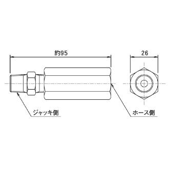 （株）大阪ジャッキ製作所 落下防止バルブ ESV 落下防止バルブ ESV-9