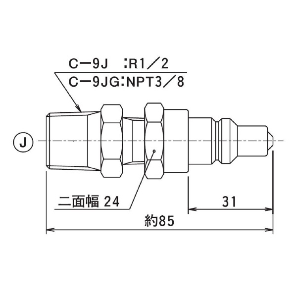 （株）大阪ジャッキ製作所 C形カップラ C Ｃ形カップラ C-9JG