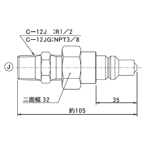 （株）大阪ジャッキ製作所 C形カップラ C Ｃ形カップラ C-12J