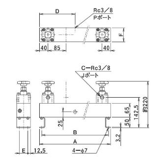（株）大阪ジャッキ製作所 分流器 DS 分流器 DS6-2-V3
