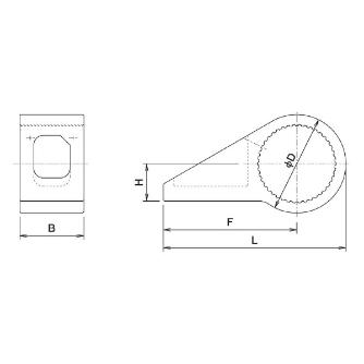 （株）大阪ジャッキ製作所 トルクレンチ用反力受金具 R トルクレンチ用反力受金具 R57