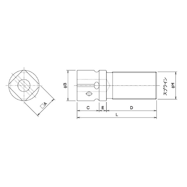 （株）大阪ジャッキ製作所 トルクレンチ用Sシャフト S トルクレンチ用Ｓシャフト S101