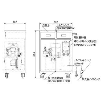 （株）大阪ジャッキ製作所 トルクレンチ用電動ポンプ GH トルクレンチ用電動ポンプ GH1/2-KTA
