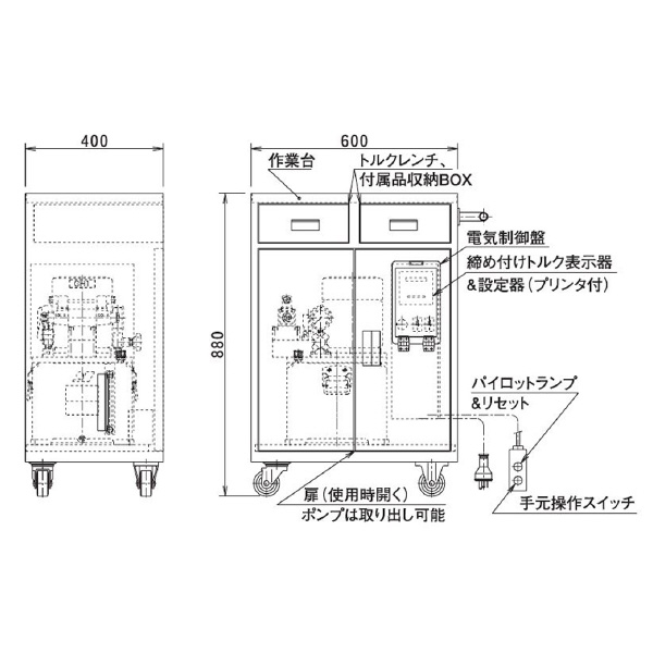 （株）大阪ジャッキ製作所 トルクレンチ用電動ポンプ GH トルクレンチ用電動ポンプ GH1/2-KTA