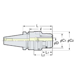 （株）日研工作所 ゼロフィット型ミーリングチャック BT-CZF ゼロフィット型ミーリングチャック BT30-CZF20-100