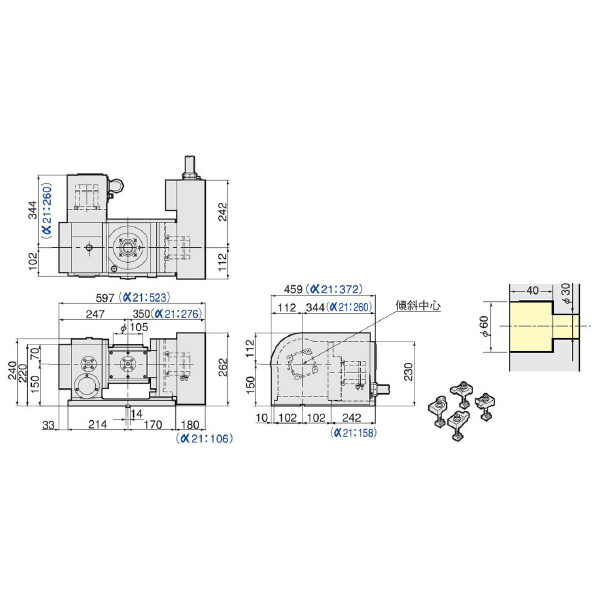 （株）日研工作所 傾斜CNC円テーブル 5AX 傾斜ＣＮＣ円テーブル 5AX-130FA