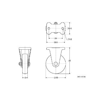 （株）ナンシン 汎用キャスター SKC 汎用キャスター SKC-25EM
