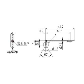 （株）ミツトヨ 粗さ測定機 付属品 12AAC731 粗さ測定機　付属品 12AAC731/ﾋｮｳｼﾞｭﾝｽﾀｲﾗｽ/ｾﾝﾀﾝ60ﾟ