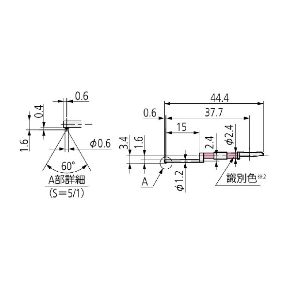 （株）ミツトヨ 粗さ測定機 付属品 12AAC732 粗さ測定機　付属品 12AAC732/ｺｱﾅｽﾀｲﾗｽ/ｾﾝﾀﾝ60ﾟ