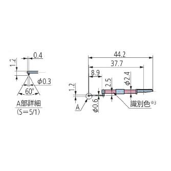 （株）ミツトヨ 粗さ測定機 付属品 12AAC734 粗さ測定機　付属品 12AAC734/ﾁﾖｳｺｱﾅｽﾀｲﾗｽ/ｾﾝﾀﾝ60ﾟ