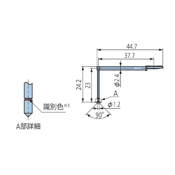 （株）ミツトヨ 粗さ測定機 付属品 12AAC736 粗さ測定機　付属品 12AAC736/ﾌｶﾐｿﾞ20ﾖｳｽﾀｲﾗｽ/ｾﾝﾀﾝ60