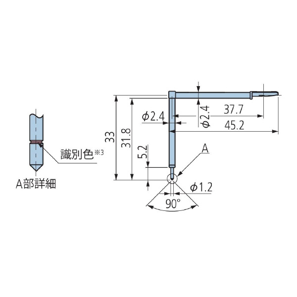 （株）ミツトヨ 粗さ測定機 付属品 12AAC737 粗さ測定機　付属品 12AAC737/ﾌｶﾐｿﾞ30ﾖｳｽﾀｲﾗｽ/ｾﾝﾀﾝ60