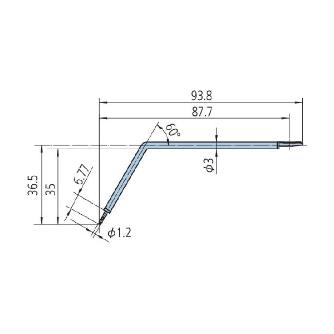 （株）ミツトヨ 粗さ測定機 付属品 12AAE912 粗さ測定機　付属品 12AAE912/ﾊﾒﾝﾖｳｽﾀｲﾗｽ(2ﾊﾞｲ)
