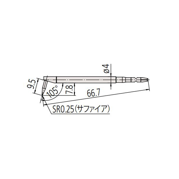 株）ミツトヨ-真円度測定機 付属品 12AAL023／深溝用測定子