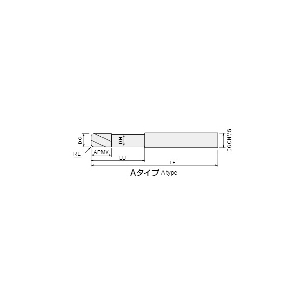 （株）ＭＯＬＤＩＮＯ 立壁/底面仕上げ用8枚刃EM ラジアス ER8WB 立壁／底面仕上げ用８枚刃ＥＭ　ラジアス ER8WB0600LN-20-R1.0-ATH