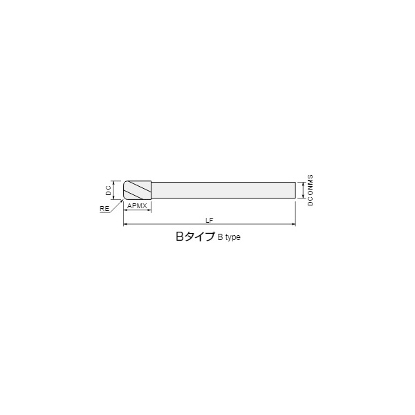 （株）ＭＯＬＤＩＮＯ 立壁/底面仕上げ用8枚刃EM ラジアス ER8WB 立壁／底面仕上げ用８枚刃ＥＭ　ラジアス ER8WB1100LS-R1.0-ATH