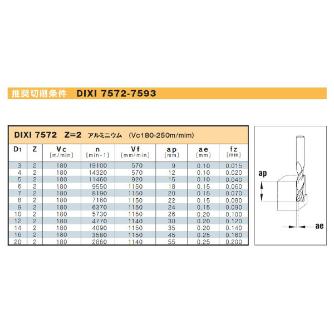 （株）ムラキ ディキシ 超硬エンドミル 7582 ディキシ　超硬エンドミル 7582 1.0