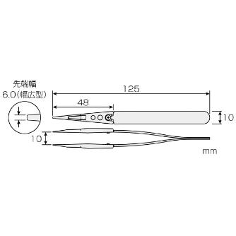 ホーザン株式会社 ESDソフトチップピンセット ＥＳＤソフトチップピンセット P-645-J