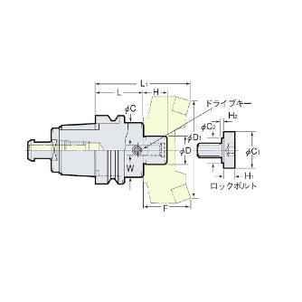 （株）日研工作所 正面フライスアーバA型 NC-FMA 正面フライスアーバＡ型 NC5-100-FMA38.1-45