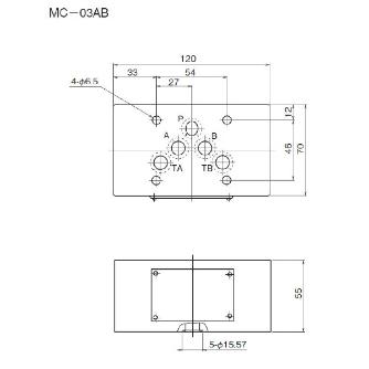 ダイキン工業（株） モジュラースタック形チェック弁 MC モジュラースタック形チェック弁 MC-03AB-05-40