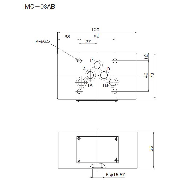 ダイキン工業（株） モジュラースタック形チェック弁 MC モジュラースタック形チェック弁 MC-03AB-05-40