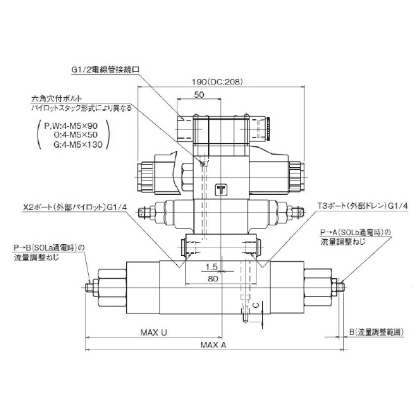 ダイキン工業（株） 電磁パイロット切換弁 MEP 電磁パイロット切換弁 MEP12A1CNXW-60
