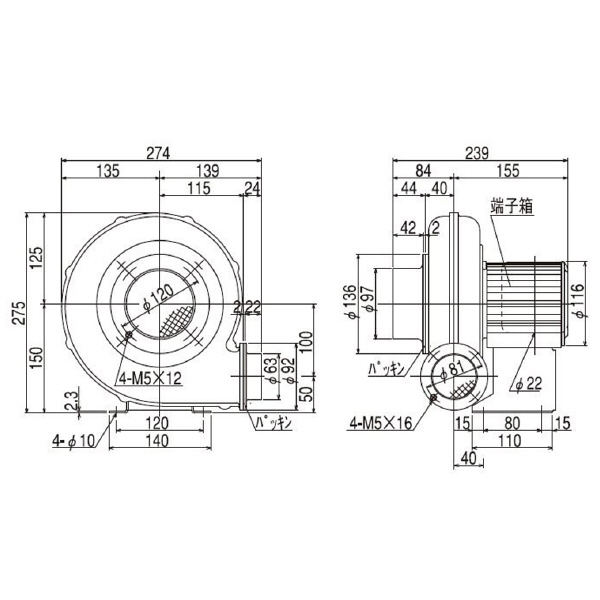 ＳＤＧ（株） 電動送風機 EC 電動送風機 EC-63S-R3A3