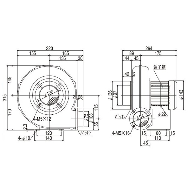 ＳＤＧ（株） 電動送風機 EC 電動送風機 EC-75T-R313