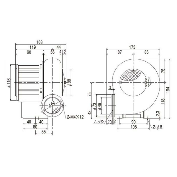 ＳＤＧ（株） 電動送風機 SF 電動送風機 SF-50-L3A3