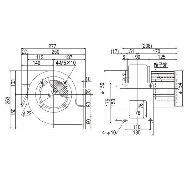 ＳＤＧ（株） 電動送風機 FS 電動送風機 FS-200-R313