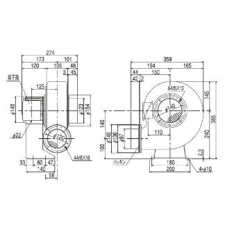 ＳＤＧ（株） 電動送風機 AH-400-L313 電動送風機 AH-400-L313