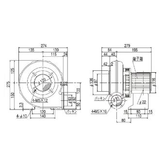 ＳＤＧ（株） 電動送風機(耐熱形) EC 電動送風機（耐熱形） EC-63SHT-R3A3