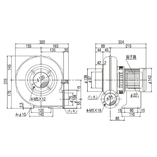 ＳＤＧ（株） 電動送風機(耐熱形) EC 電動送風機（耐熱形） EC-75SHT-R3A3