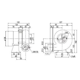 ＳＤＧ（株） 電動送風機(耐熱形) SF 電動送風機（耐熱形） SF-38HT-L3A3