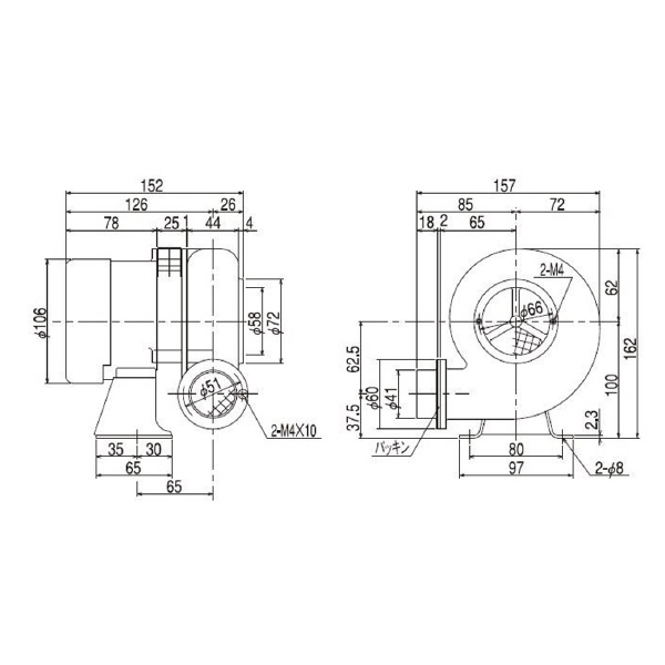 ＳＤＧ（株） 電動送風機(耐熱形) SF 電動送風機（耐熱形） SF-38HT-L3A3