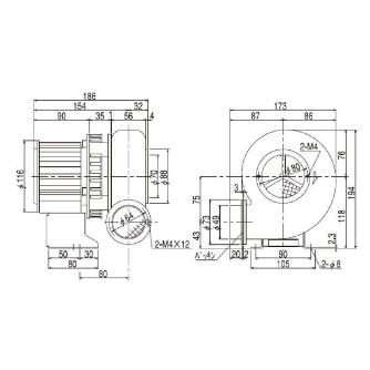 ＳＤＧ（株） 電動送風機(耐熱形) SF 電動送風機（耐熱形） SF-50HT-L3A3