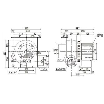 ＳＤＧ（株） 電動送風機(耐熱形) SF 電動送風機（耐熱形） SF-75HT-R3A3